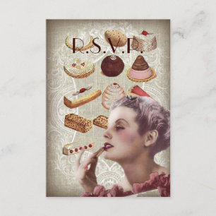 Invitation thé nuptiale de douche de pâtisserie vintage