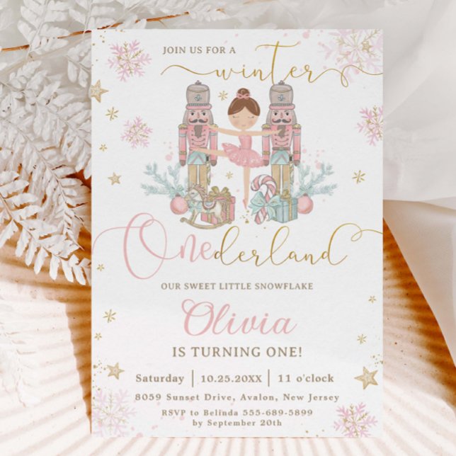 Invitation The Nutcracker Winter Onederland 1st Birthday  (Créateur téléchargé)