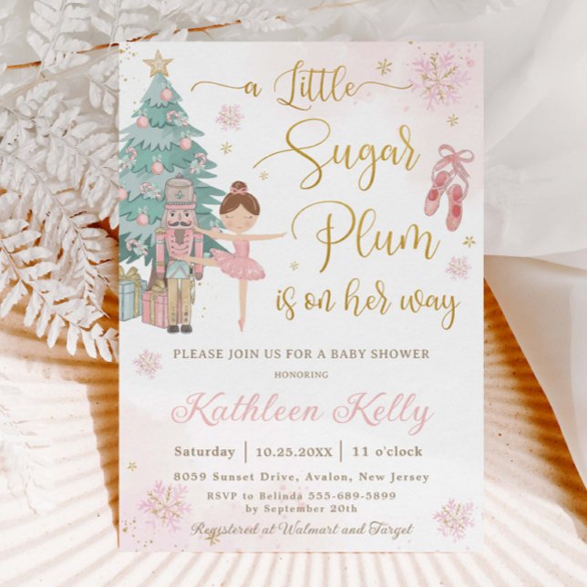 Invitation The Nutcracker Winter Wonderland Girl Baby Shower (Créateur téléchargé)