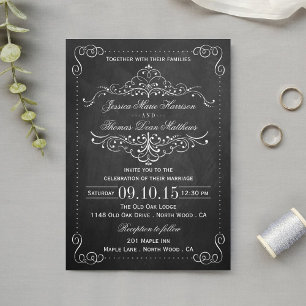 Invitation The Ornate Chalkboard Wedding Collection - Invites