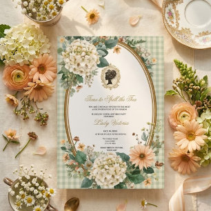 Invitation Thé Party Baby Shower Il est temps de dévoiler l