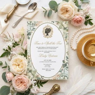 Invitation Thé Party Baby Shower Il est temps de dévoiler l