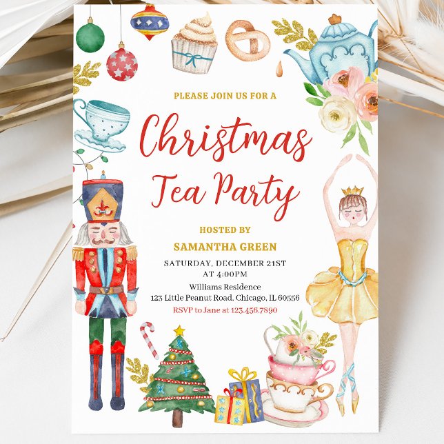 Invitation Thé Party de Noël (Créateur téléchargé)