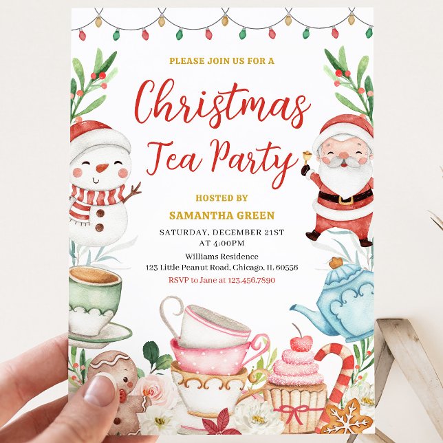 Invitation Thé Party de Noël (Créateur téléchargé)