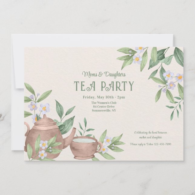 Invitation Thé Party Zen (Devant)