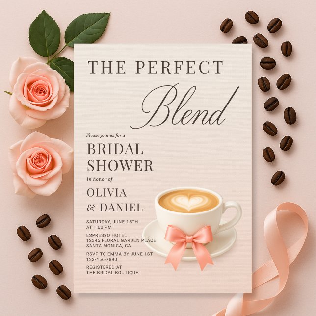 Invitation The Perfect Blend Couple Shower Coffee (Créateur téléchargé)