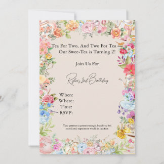Invitation Thé pour deux