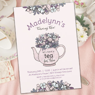 Invitation Thé pour deux fêtes d'anniversaire