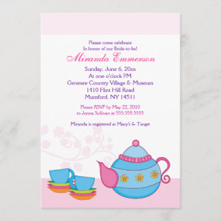Invitation Thé Pour Deux Fêtes des mariées Tea Party 5x7