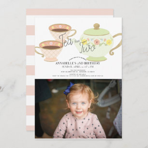 Invitation Thé pour deux Tea Party 2e anniversaire Photo