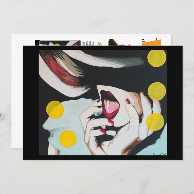 Invitation ‘The Reading of the Will’ Painting on a Small-Scal (Devant / Derrière)