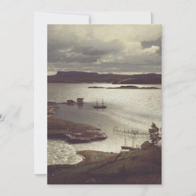 Invitation The Sandvik Fiord by Hans Gude (Devant)