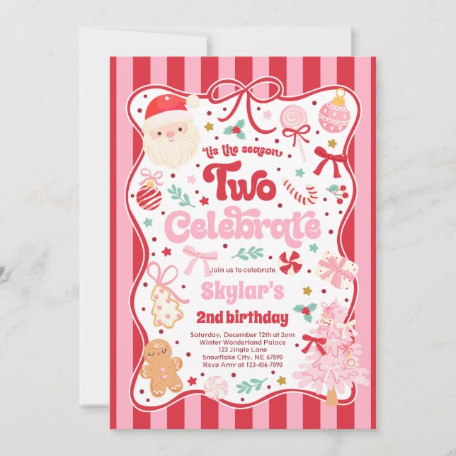 Invitation The Season Two Celebrate Christmas 2nd Birthday (Devant)
