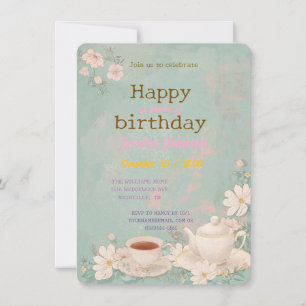 Invitation Thé Shabby Chic