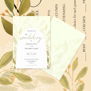Invitation Thé vert aquarelle romantique artistique