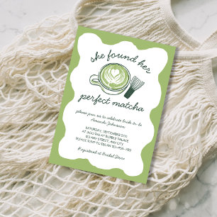 Invitation Thé vert matcha parfait pour enterrement de vie de