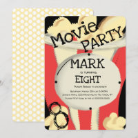 Théâtre Cinéma Popcorn Party Anniversaire Moderne