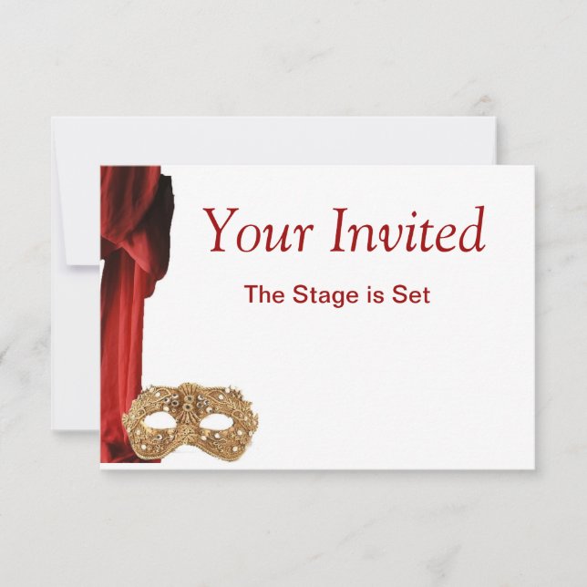 Invitation Théâtre de la Reine Drame,Opéra,Pièce,Musée Invita (Devant)
