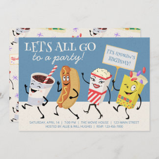 Invitation Théâtre Rétro Allons Tous à une Fête