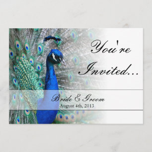 Invitation Thème 1 Mariage de Peacock