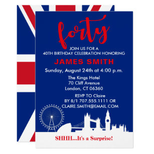 Invitations Anglais Anniversaires Zazzle Fr