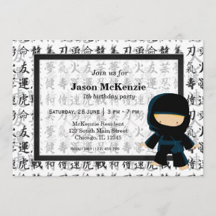 Invitation Thème anniversaire de Ninja