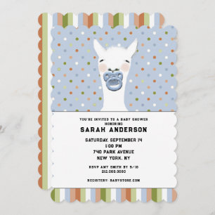 Invitation Thème baby shower Llama