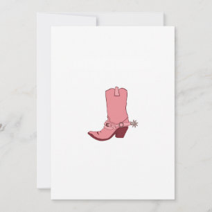 Invitation Thème bottes de cowgirl, cowboy