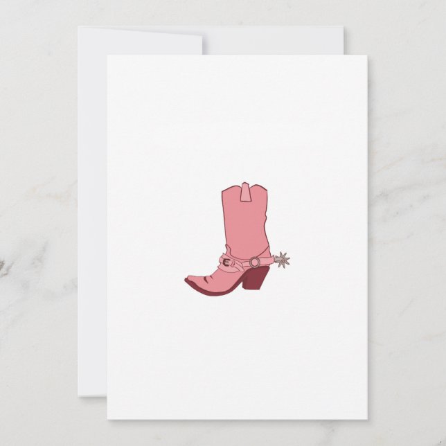 Invitation Thème bottes de cowgirl, cowboy  (Devant)