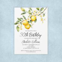 Thème Citron Aquarelle 30e fête d'anniversaire