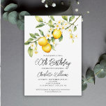Invitation Thème Citron Aquarelle 60e fête d'anniversaire<br><div class="desc">Invitation au 60e anniversaire sur le thème du citron avec une illustration aquarelle et un arrière - plan blanc. Personnalisez le texte avec les détails du parti et les informations RSVP.</div>