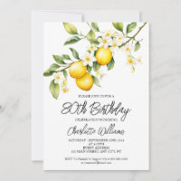 Thème Citron Aquarelle 80e fête d'anniversaire
