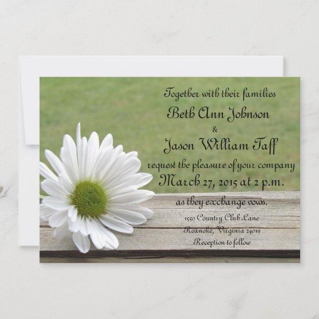 Invitation Thème Daisy (Devant)