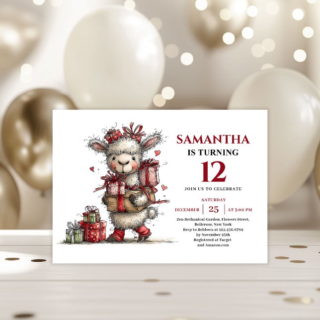 Invitation Thème d'animaux fantaisistes adorables pour annive (Adorable whimsical animals theme kids birthday invitation

)