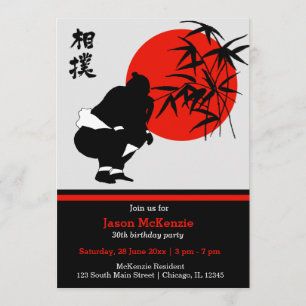 Invitation Thème d'anniversaire de Sumo