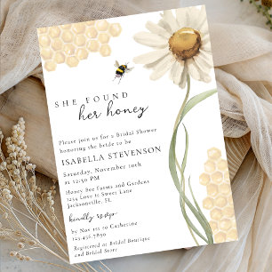 Invitation Thème de Baby Shower "Aquarelle Elle a Trouvé son 