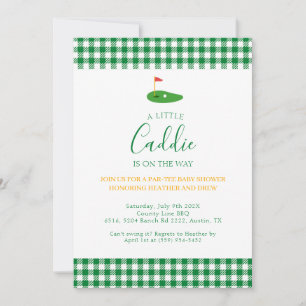 Invitation Thème de baby shower Masters pour couple golfeur