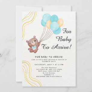 Invitation Thème de ballon d'ourson mignon