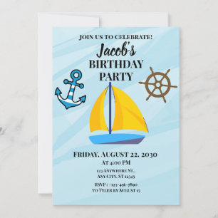 Invitation Thème de bateau