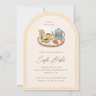 Invitation Thème de café Café Bébé pour Baby Shower