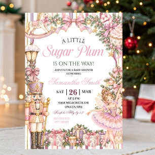 Invitation Thème de Casse-Noisette pour Baby Shower Little Su