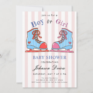 Invitation Thème de chaussures de bébé à l'aquarelle Baby S