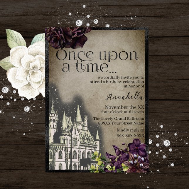 Invitation Thème de conte de fées de château gothique (Créateur téléchargé)