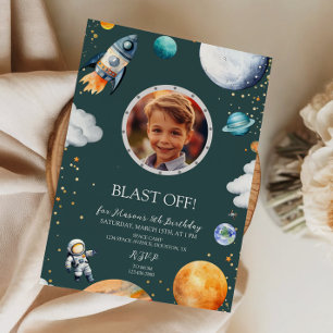 Invitation Thème de fête d'anniversaire pour enfants Photo Bl