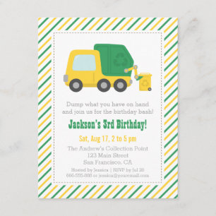 Invitation Thème de fête d'anniversaire pour garçons sur le c