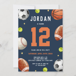 Invitation Thème de fête d'anniversaire pour garçons sur le s