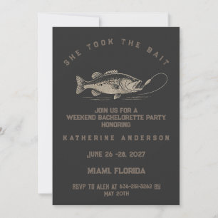 Invitation Thème de fête de bachelorette de pêche personnalis