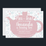 Invitation Thème de fête Tea Party mignonne<br><div class="desc">Cartons d'invitation pour Tea Party avec des gribouillis fantaisistes</div>