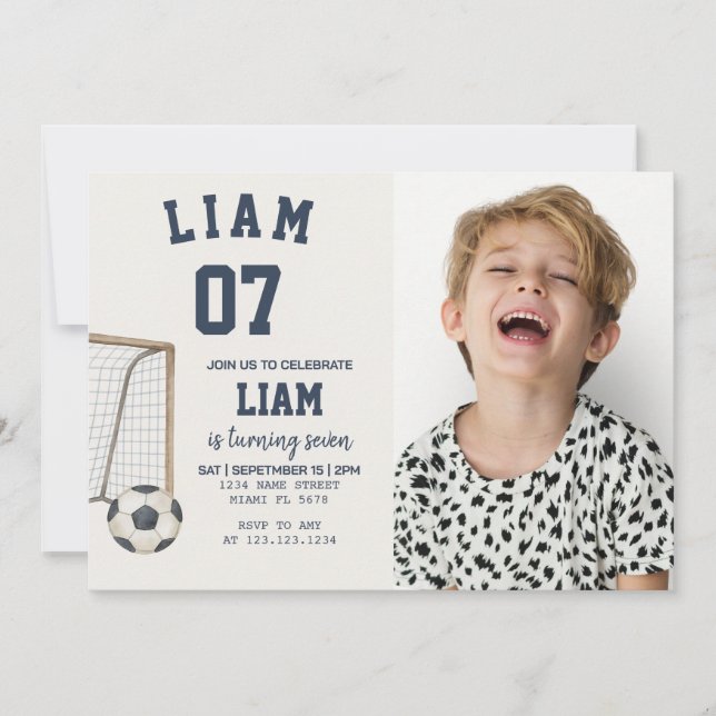 Invitation Thème de football modifiable Imprimer (Devant)