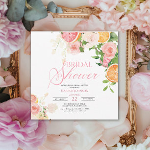 Invitation Thème de fruits de citrus amusant floral pour une